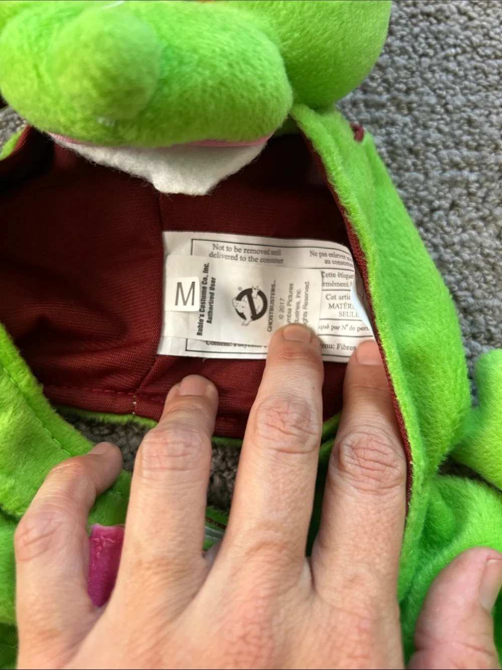 Pet costume - Slimer from Ghostbusters. Size medium (fits 20lb dog)